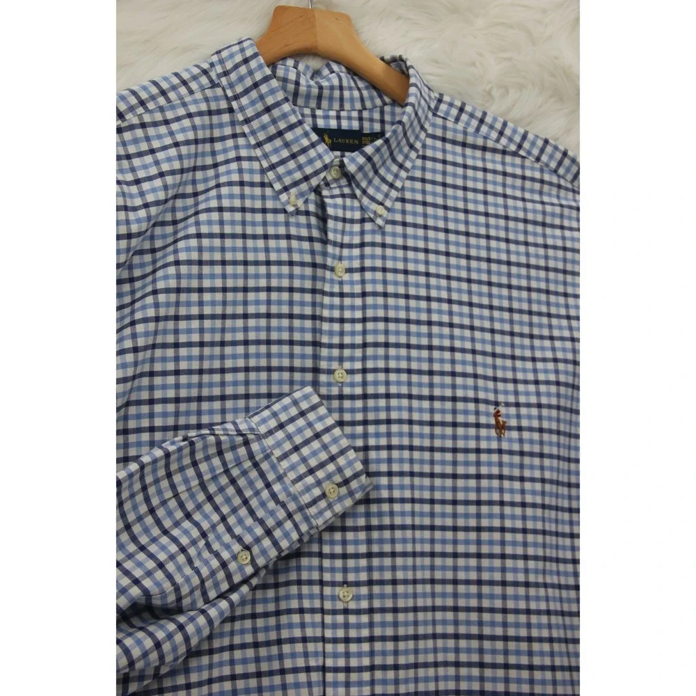 Polo Ralph Lauren Men's 3XLT Classic Fit Long Sleeve Button Up Shirt Cotton Pony